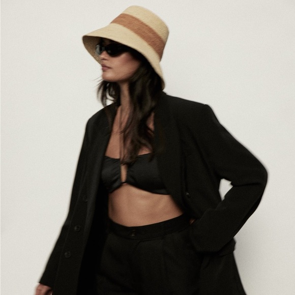 Janessa Leone Accessories - Janessa Leone Monti Packable Bucket Hat - Natural, L